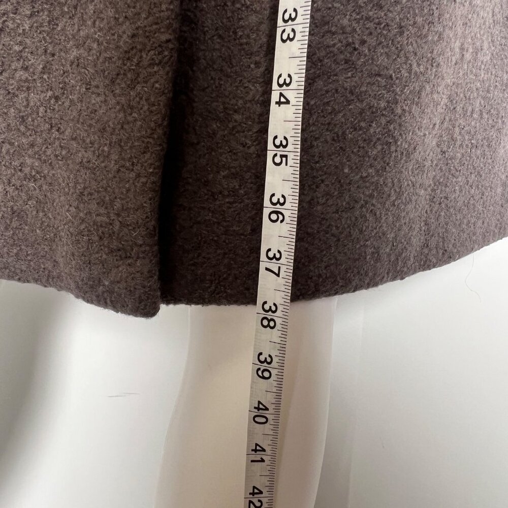 Andrew Marc Regine Gray Wool-Blend Button-Up Knee-Length Coat Notch Lapel Size M - Picture 7 of 10